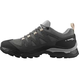 Salomon X-ward Leather Goretex Wanderschuhe - Gull / Black / Ebony - EU 37 1/3