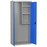 Proregal Putzmittelschrank AMEGO 180 x 80 x 40 cm Blau-Grau