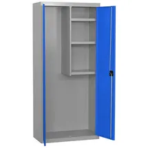 Proregal Putzmittelschrank AMEGO 180 x 80 x 40 cm Blau-Grau