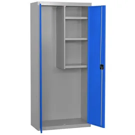 Proregal Putzmittelschrank AMEGO 180 x 80 x 40 cm Blau-Grau