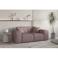 Fun Möbel Sofa Designersofa CELES PREMIUM 2-Sitzer in Stoff Scala Lavendel - Rosa