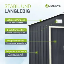 Juskys Geräteschuppen XL 2,77 x 1,91 m anthrazit