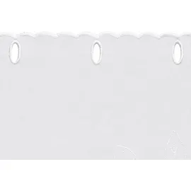 StarTex Scheibengardine Bistrogardine bestickt Blume HxB 44x153cm Voile weiß 2656 - Weiß