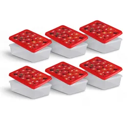 Pro Home Frischhaltedosen für Lebensmittel 1,25 L ( 6er Pack ) Vorratsdose, Aufbewahrungsbox für Obst, Gemüse oder Snacks, Meal Prep Box, Lunchbox