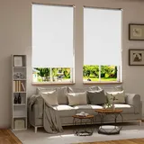 Woltu Verdunklungsrollo Klemmfix 85 x 150 cm Weiß