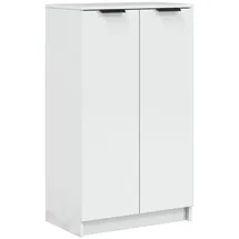 vidaXL Schuhschrank 59 x 100 x 35 cm hochglänzend weiß