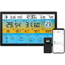 Infactory Jumbo-Funk-Wetterstation mit WLAN, Außensensor, Hygro- und Thermometer