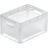 Proregal Transparenter Eurobehälter LightLine mit offenem Griff | HxBxT 22x30x40cm | 24 Liter | Eurobox, Transportbox, Transportbehälter,