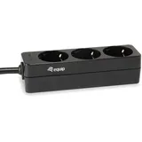 Equip Steckdosenleiste 1,10 m Schwarz 3 St.