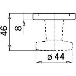 Türknopf mit Rundrosette 664a/648