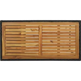 vidaXL 5-tlg. Gartenbar-Set mit Kissen Poly Rattan Schwarz