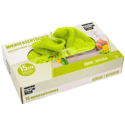 MONKEY CLEAN® Premium Mikrofasertücher I Staubtuch I Poliertuch I Geschirrtuch I Wischtuch I Gläsertuch • wiederverwendbar • Universell Einsetzbar • 30 x 23 cm •  15er u. 50er Boxen