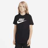 Nike Sportswear Baumwoll­T-Shirt Kinder Black/Light Smoke Grey/Light Smoke Grey XS