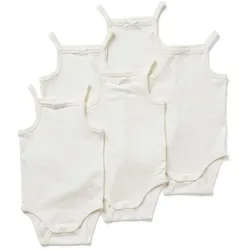 Tchibo - 5 Baby-Bodys - Baby - Gr. 74/80 - creme