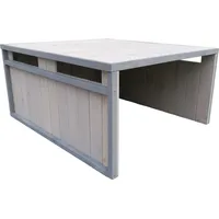 Wiltec Mährobotergarage Flachdach Grau 80x70x38cm