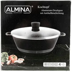 Kochtöpfe Schwarz mit Glasdeckel Antihaft
