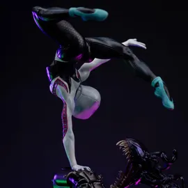 Iron Studios Spider-Man vs Villains Art Scale Statue 1/10 Ghost Spider Diorama 34 cm