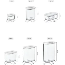 Mepal Modula nordic green 6-teiliges Set 2 x 2000 ml, 2 x 1000 ml, 1 x 1500 ml, 1 x 425 ml