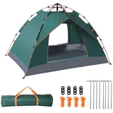 Pop Up Zelt 2 Personen, Camping Zelt Wasserdicht 210D Oxford, Schnellaufbau in 1 Min, 200x150x110cm, Leichtes 2 Mann Zelt mit Tragetasche, Atmungsaktiv & Windstabil für Camping, Outdoor
