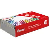 Pentel SES15C Brush Sign Pen Geschenkbox aus Metall mit 24 Farben