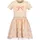 blue seven "Blue Seven Mädchen Tüllkleid mit Schleife", Mädchen, Gr. 128, beige (4082, rosa), 95% Baumwolle, 5% Elasthan, normal, Rundhals, Kleider Jerseykleid