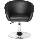 KADIMA DESIGN Loungesessel LIFT, Retro-Design, verstellbare Sitzhöhe, Trompetenfuß, in Schwarz oder Weiß