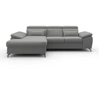 sit&more Eckcouch Polyester 2-Sitzer Grau