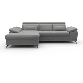 sit&more Eckcouch Polyester 2-Sitzer Grau