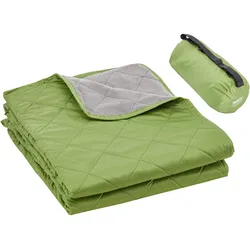 VEVOR Campingdecke Reisedecke 2,08x1,4m 330GSM für Outdoor-Reisen Grün/Grau