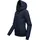 Ragwear Damen warme wasserdichte Winterjacke Outdoorjacke mit Kapuze Nuggie Melange Navy Gr. XL - XL