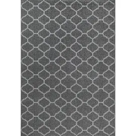 Sanat Boho Teppich – Moderner Teppich im Boho Stil, Geeignet für Wohnzimmer, Schlafzimmer, Flur, Esszimmer und Kinderzimmer – Skandi Grau, Größe: 160 x 230 cm