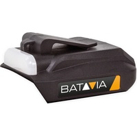 Batavia Batavia, Werkzeugakku + Ladegerät, 18V USB-Akku-Adapter (2x) + Taschenlampe