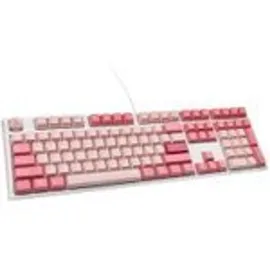 Ducky One 3 Gossamer Pink Gaming Tastatur - MX-Ergo-Clear US Englisch Pink Weiß