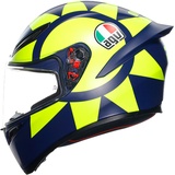 AGV K1 S Soleluna 2018, Integralhelm - Matt Dunkelblau/Neon-Gelb - XXL