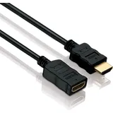 helos Verlängerung, High Speed HDMI Stecker/Buchse mit Ethernet 0,5m High Speed HDMI Verlängerung mit Ethernet Kanal (HE