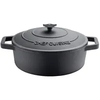 CHEF CUISINE Gusseiserne Schmorpfanne 28 cm rund