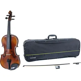 Gewa Violingarnitur Allegro VL 1 Linkshänder – 4/4 spielfertig, massiver europäischer Ahorn und europäische Fichte, handlackiert, Carbon Bogen, Larsen Aurora Saiten, Violinkoffer