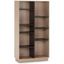 VS Venta-stock Bücherregal 150 x 80 x 33 cm Eiche/Grau