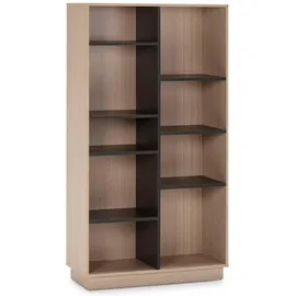 VS Venta-stock Bücherregal 150 x 80 x 33 cm Eiche/Grau