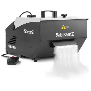 BeamZ ICE1200 MKII Bodennebelmaschine 1200 Watt für Bodennebel, Boden Nebelmaschine mit Kabel Fernbedienung, Rauchmaschine für Boden Nebel, Party, Geburtstage, Halloween und Hauspartys