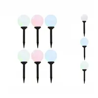 VidaXL Außen-Solarlampen 6 Stk. LED Kugel 20 cm RGB