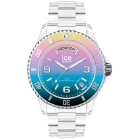 Ice-Watch - ICE clear sunset Digitalism - Mehrfarbige Damenuhr mit Plastikarmband - 021434 (Medium)