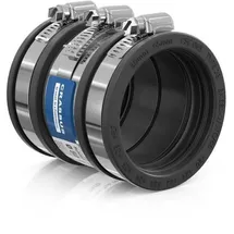 Crassus Schlauchadapter 2B CSC 065 (50-65mm), bis 2.5 bar, EPDM / V2A