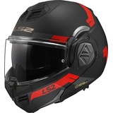 LS2 FF906 Advant Bend Helm, schwarz-rot, Größe L