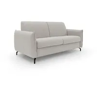 divani.store Scarlet Schlafsofa, Aus Wasserfestem Baumwollmischgewebe T19 195 cm, (mat.140x197) Creme,
