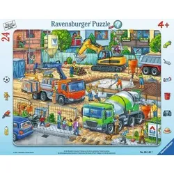 RAVENSBURGER 5142 Kinderpuzzle Auf der Baustelle ist was los!