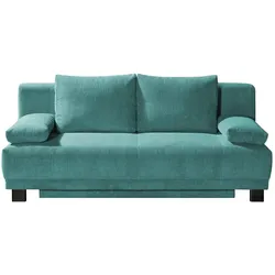 Schlafsofa aus Cord Luna ¦ blau ¦ Maße (cm): B: 200 H: 89 T: 96