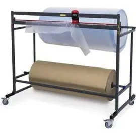 TransPak Schneidständer Stahl 125 cm grau mit Fahrrollen