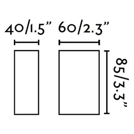 FARO LED Wandleuchte Aluminium 8,5 cm spritzwassergeschützt 4W dunkelgrau