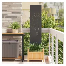 vidaXL Sichtschutz-Leinwand 32 x 140 cm Schwarz Stahl